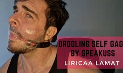 Drooling Ball Gag and Tagaderm Speakuss Self Gag