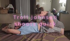 Troll Johnson shoots early and then eats his own cum out of jacki's pussy