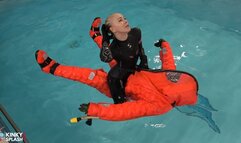 Human Life Raft – Inflated Suit Slave Pool Domination - MOV