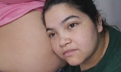 Stomach upset, ending in sounds heard by a person