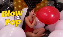 Lily Red Blow to Pop: Bedtime Balloon Tease