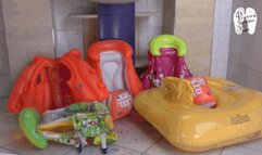 Inflatables under black High Heels