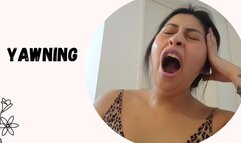 YOUR GIRL OPENS HER MOUTH AND YAWNS FOR YOU