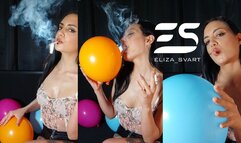 Popping balloons with my Marlboro red