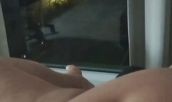 Playing with myself in the hotel room with the window open