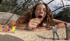 Giantess Nathalia Devours her Tiny Servants 1080p