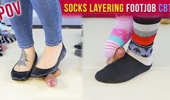 Sockjob in Cockbox - Dirty Socks Layering Fetish Stomping CBT POV