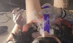 Naughty party girl indulging