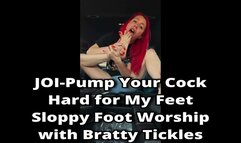 Pump Your Cock For My Feet - JOI & Self Foot Worship Bratty Tickles