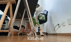 Goddess Kiffa - Computer technician glued on Kiffa feet - FOOT WORSHIP - FOOT DOMINATION - FOOT GAG - HUMILIATION - AMATEUR - HIGH HEELS - FOOT SMELLING - SOLES - CONSENSUAL CANDID 720p