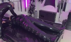 Rubber Slut in Inflatable Bondage Suit