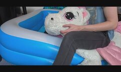 Inflatable Pool And Plush Play