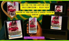 First Time Ever: Rare Adoption Story toilet Confession – Relief video, Low Angle, Red Satin Pajamas Primeira Vez: Rara Confissão de Adoção e Alívio no Banheiro – Vídeo de Ângulo Baixo, Pijama de Cetim Vermelho