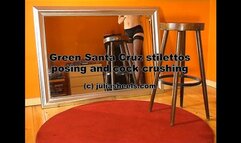 Green Santa Cruz stilettos posing and cock crushing