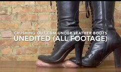 Sadistic Crush + Stomping Orgasm under Black Leather Knee-High Boots (UNEDITED version): Pathetic Cock + Balls Tormented by my Elegant High Heel Boots until it cums