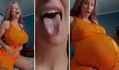 I eat all of you, belly bigger and noises