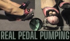 GasPedalFootjob Flooded By Her Heels Right After Real Pedal Pumping