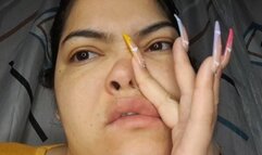 Small nose with small snot, makes it sound loud