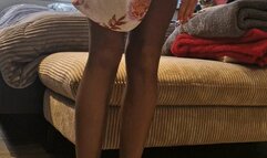 Carina crush her Nylonstockings two times - in Birkenstocks