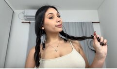 Hair Fetish – Brushing, Straightening & Braiding