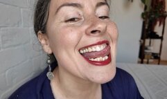 her teeth is so sharp and she will bitting this poor gummy bears