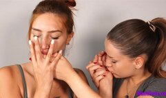 Sloppy Palm Licking Hand Worship - Body Kissing - HD MP4