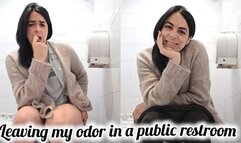 Leaving my odor in a public restroom