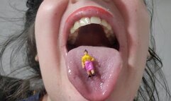 Giantess Kisses Tiny Girl – Mouth Play, POV Domination, Swallowing Tease Fantasy
