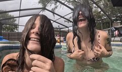 Hot Tub Head Dunking with Mia and Nathalia 1080p