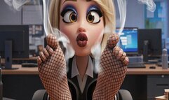 SMELLY FISHNET OFFICE WORKER