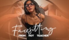 After-class FACESITTING lesson - Bad student punishment - Mistress Enola - Smothering your face and controlling your breath ( FullHD)