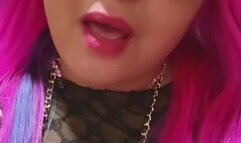 Sample: Cum tax video, nail tapping fetish, male chastity & a lipstick fetish video