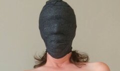 Intense Head Wrap Gagged Fucktoy