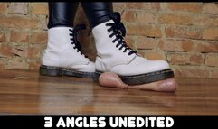 Crushing Bootjob by Goth Mistress Dolores after Night Out ***VALUE PACK*** - Doc Martens Flatten your Cock and Balls until you Cum under her Weight - 3 angle value pack (POV + Full Body, Legs +Full Body split cams, super close cam)