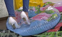 Metal heels end your inflatables quickly