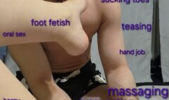 Pussy eating, massaging, licking and sucking toes, foot fetish, teasing, oral sex, hand job with Alpha men Wolfy01 and his Miss GospodaricaEmma