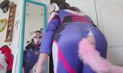 SubbyPuppy x Dva Pink Rabbit and Dildo Anal Training extended