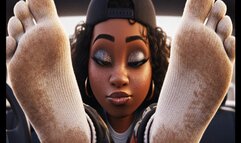 EBONY SMELLY WHITE SOCKS