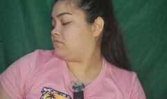 Giant woman mocks and almost crushes her small clone