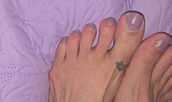 Lavender toe nails