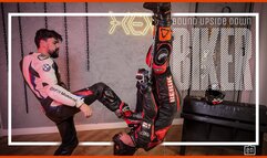 Hex caught and traps Caio upside down in biker suit (1080p ENG-sub) Chain Bondage - Bondage Male - Gay Bondage - Gay Domination - Male Domination