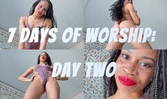 7 Days Of Worship: Day Two- Ebony Femdom Goddess Rosie Reed Essential Slave Task Worship Orders- standard definition
