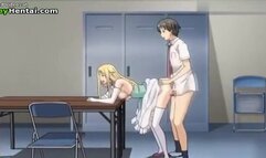 Sexy busty teen fucked in classroom