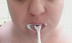 Brushing teeth with black powder