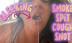 Filthy Mornings : Watch Malory Cough, Snot, Spit, and Gleek - Belly Giggle from Coughing