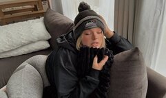 Riley Ripping In Cozy Thick Pants!