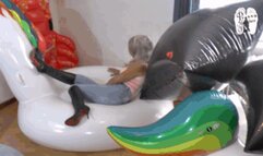 Inflatabes under Buffalo high heel Boots