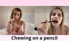 Chewing on a pencil