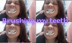 Cleaning my teeth