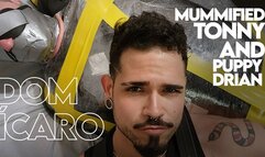 Dom Ícaro Mummified Tonny & Puppy Drian (1080p) Gay Bondage - Gay Domination - Mummification - Pet Play - Foot Fetish - BDSM